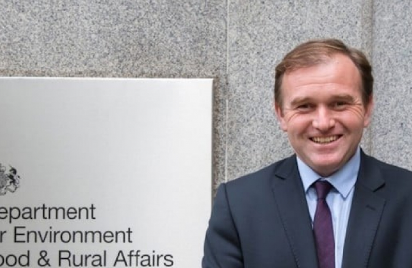 Photo of George Eustice MP at the DEFRA.
