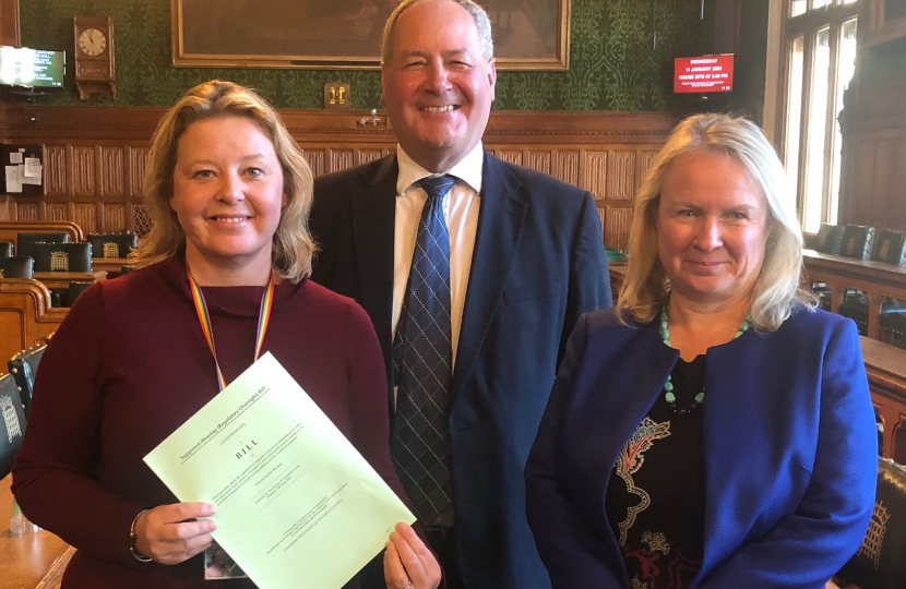 Nickie with Bob Blackman MP and Minister Felicity Buchan MP