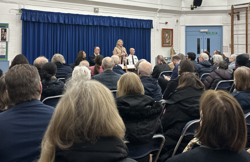 Nickie arranged a public meeting to discuss concerns over rising crime and anti-social behaviour