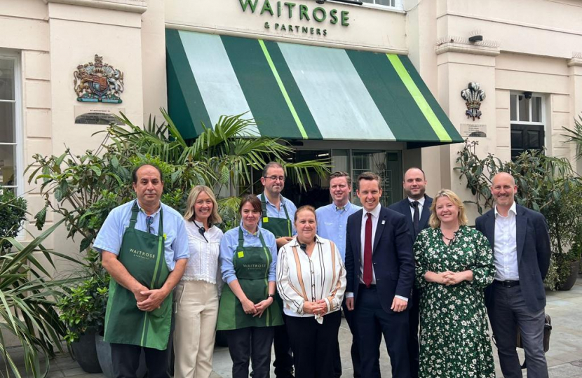 Nickie with the team at Waitrose, Belgravia
