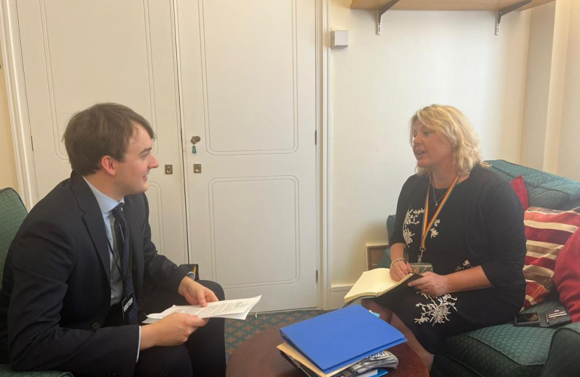 Nickie discussed leasehold reform with long-time leasehold campaigner, Harry Scoffin