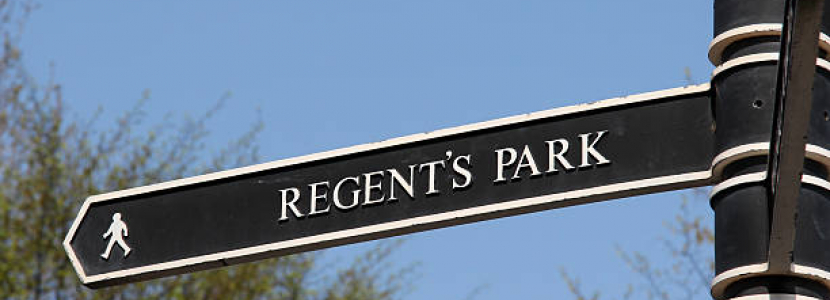 Regent's Park sign.